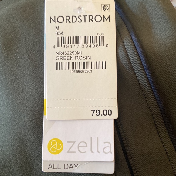 NWT Zella Tour Triple Knit Performance Track Pants Green Rosin - Picture 9 of 11